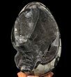 Bargain, Septarian Dragon Egg Geode - Black Crystals #67780-1